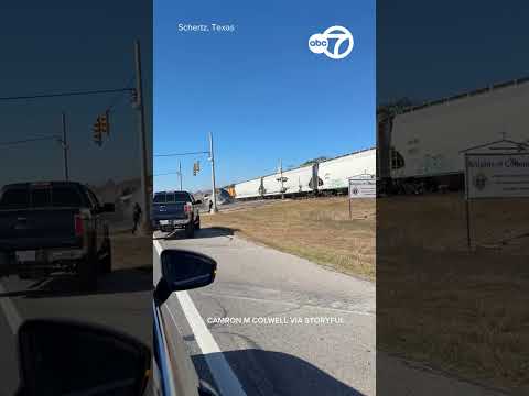 Video shows moment train smashes into 18