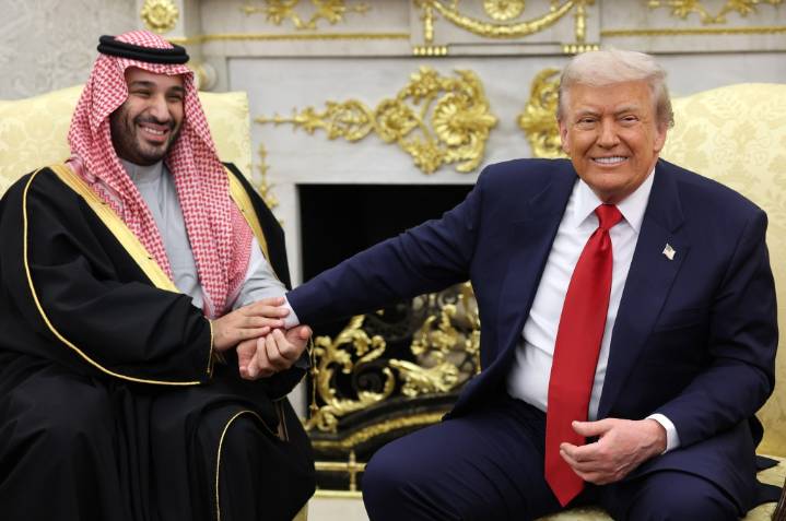 Trump welcomes Saudi crown prince blamed in journalist's murder