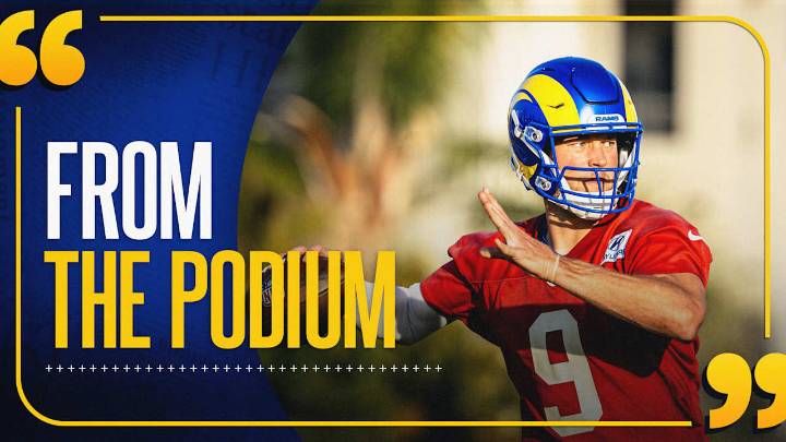 From the Podium: Sean McVay, Matthew Stafford and Davante Adams on preparation for Buccaneers in Week 12, dealing with injuries