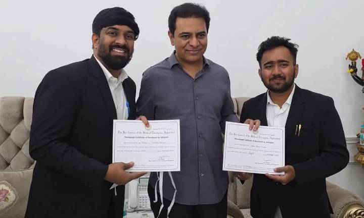 From Delivery Boy and Cab Driver to Lawyers: KTR Meets Two Youth Who Defied the Odds