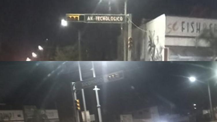 Reportan semáforos apagados en Tecnológico y Sicomoro