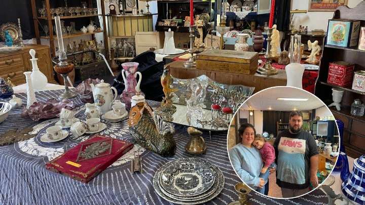 'Pop-up' de antigüedades en Casar de Cáceres: Lucía y Juan hacen de su afición su profesión