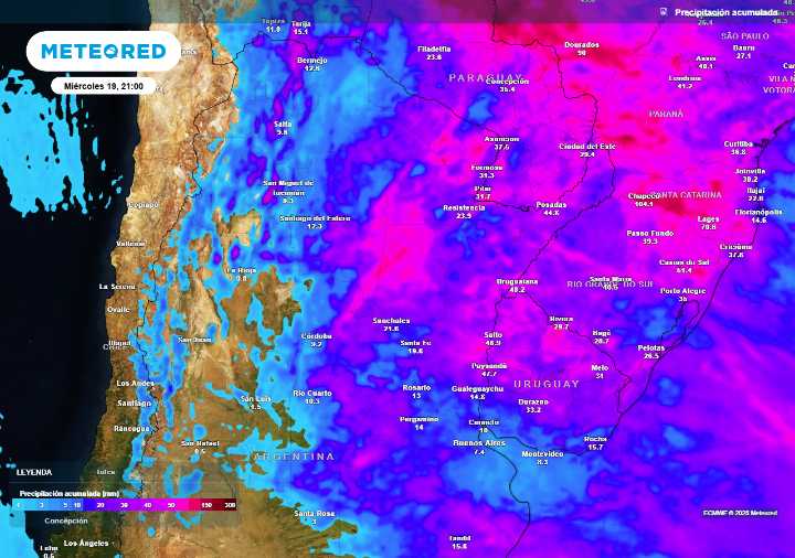 Advertencia por tormentas en el Litoral: condiciones severas previstas para el domingo según el ECMWF