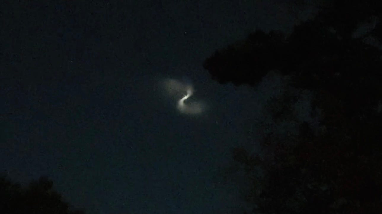 Did you think you saw a UFO on Tuesday? It was actually a rocket