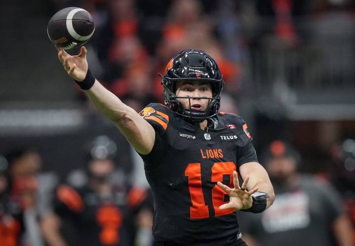 Lions quarterback Rourke earns his first All-CFL team selection – Winnipeg Free Press