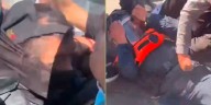 Bloque Negro agrede violentamente a policías en la manifestación de la Gen Z en el Zócalo de la CDMX