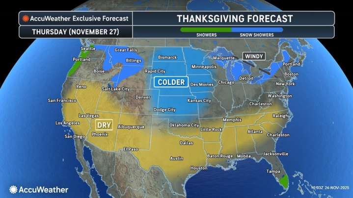 SC Thanksgiving weather forecast: Storms could cause travel delays