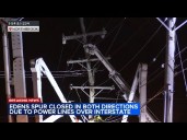All lanes of I-94 closed after light pole, live wires fall due to crash in north suburbs, ISP says
