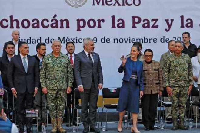 Inversión de 57 mil mdp para la paz en Michoacán, anuncia Sheinbaum