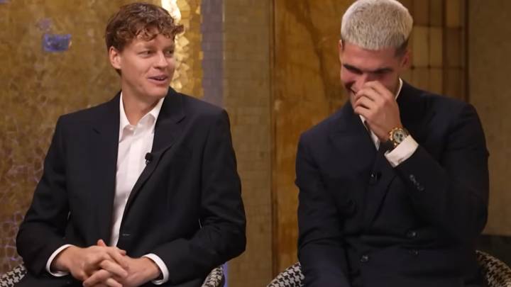El vacile de Carlos Alcaraz a Sinner cuando les preguntan por su rivalidad