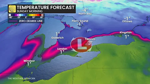 5-10+ cm: Closely watching a Sunday snowmaker in southern Ontario