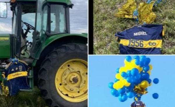 ¡Increíble! Un campesino encontró la camiseta de Boca en homenaje a Miguel Russo