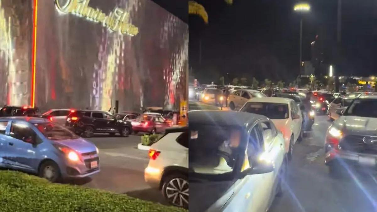 Angelópolis sufre falla en estacionamiento durante Buen Fin y colapsa circulación de la zona