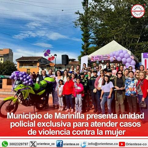 Municipio de Marinilla presenta unidad policial exclusiva para atender casos de violencia contra la mujer