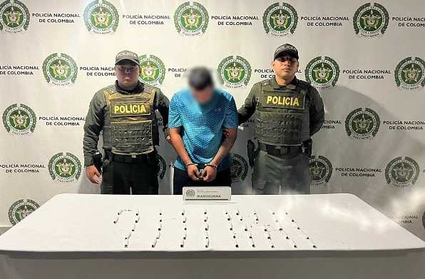 Policía de Neiva capturó a joven de 24 años por tráfico de estupefacientes en el barrio El Dorado