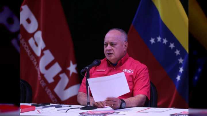 Cabello llama a la "máxima movilización, calma y cordura" para tener paz en Venezuela y la región