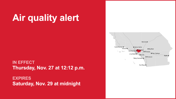 Air quality alert issued for San Gabriel Valley until early Saturday