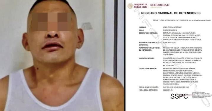 Detienen al presunto acosador sexual de Claudia Sheinbaum