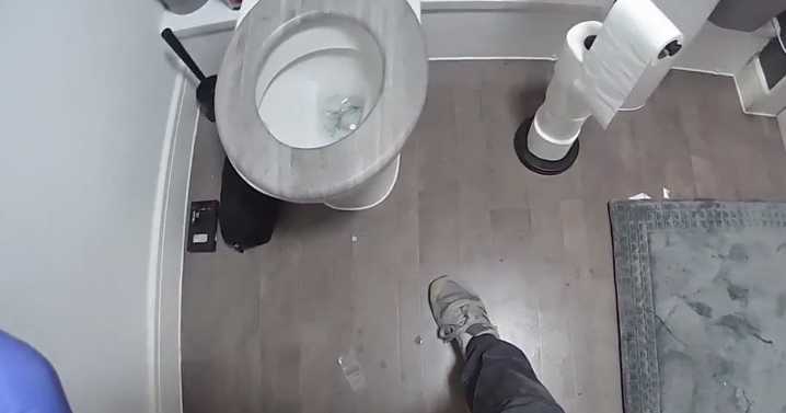 Drug dealer caught sitting on toilet trying to flush away bags of cocaine