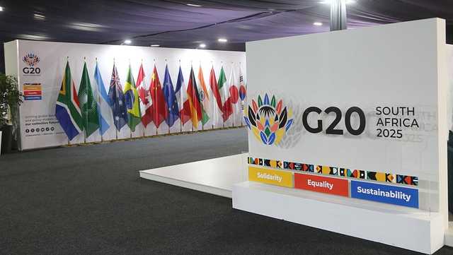 Leaders adopt a declaration at the start of South Africa's G20 summit despite US opposition