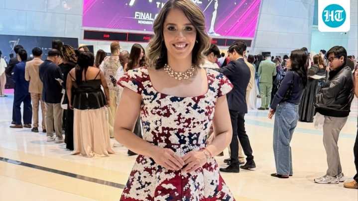 Saina Nehwal stuns in beautiful red floral gown as Miss Universe 2025 judge