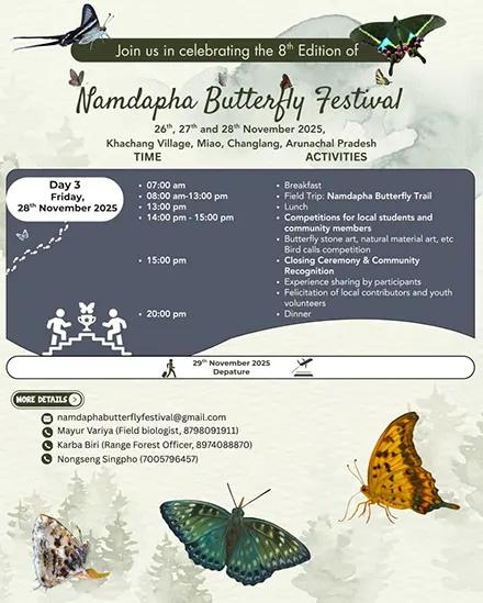 Namdapha Butterfly Festival from 26 Nov