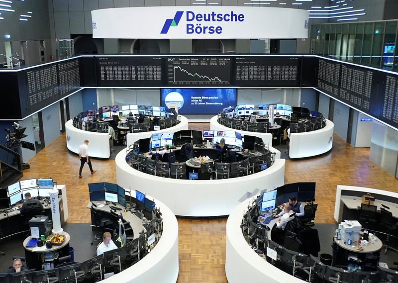 European shares hover near one-month low as investors brace for Nvidia results 