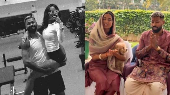 Hardik Pandya lifts GF Mahieka Sharma in his arms, couple performs Hanuman puja