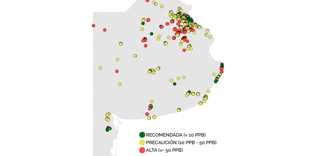 Cuales son los distritos bonaerenses más afectados por la presencia de arsénico en el agua de consumo
