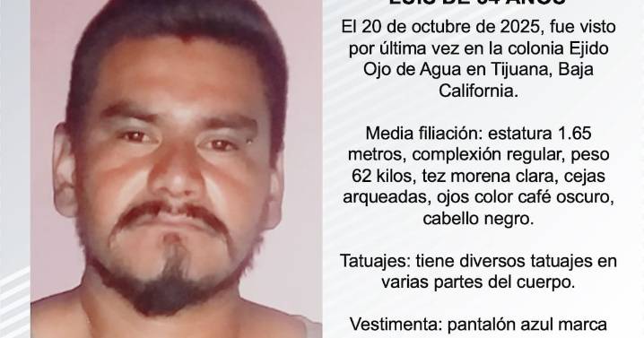 Se busca a Sergio Alejandro Arias Luis de 34 años de edad
