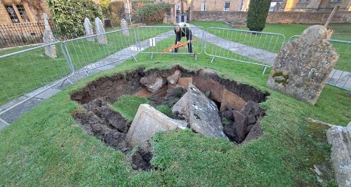18th-Century Crypt Revealed By Tomb Collapse In England