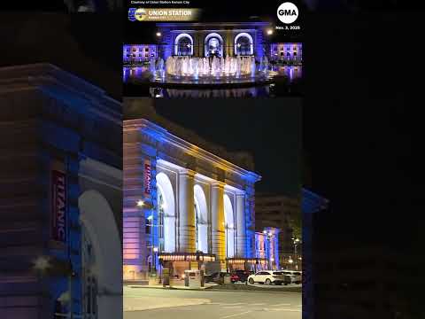 Monuments across the country light up in honor of GMA's 50th birthday