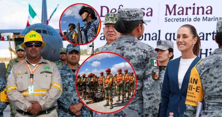 Claudia Sheinbaum reconoce a Fuerzas Armadas y servidores públicos por labores de auxilio durante lluvias en cinco estados bajo Plan DN