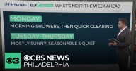 Monday morning showers in Philadelphia region