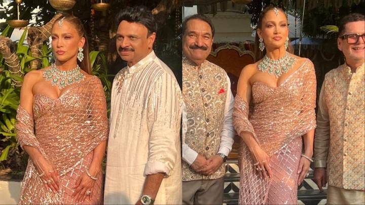 Jennifer Lopez Brings High-Voltage Glamour To Udaipur In A Manish Malhotra Saree
