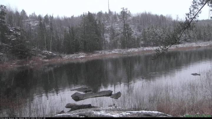 Light snowfall hits Gunflint Trail area in northern Minnesota