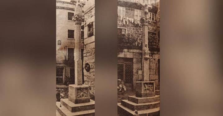 Historia en 4 tiempos | Instalado el cruceiro en la Plazuela del Cid