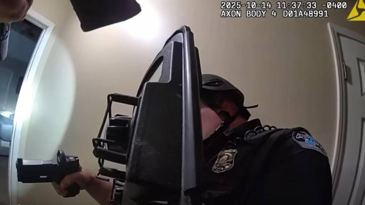 Sandy Springs Police release bodycam video of officer being shot in response at home in October