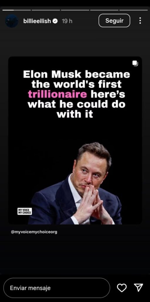 Billie Eilish explota contra Elon Musk y su fortuna