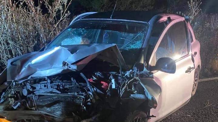 Prensado en choque al chocar de frente en la 200