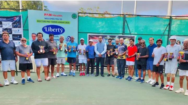 Chandrashekhar emerged victorious in Doctors Pro Tennis League