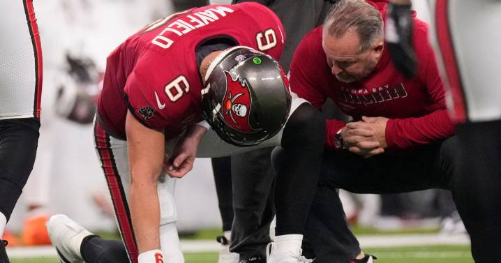 QB Baker Mayfield is the latest player injured for the reeling Buccaneers