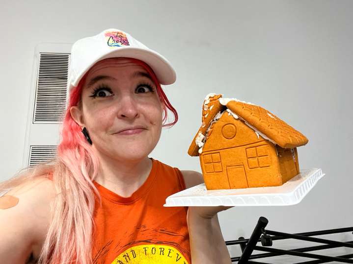 I made a Cheez-It holiday house. The frosting-and-cheese combo truly shocked me.