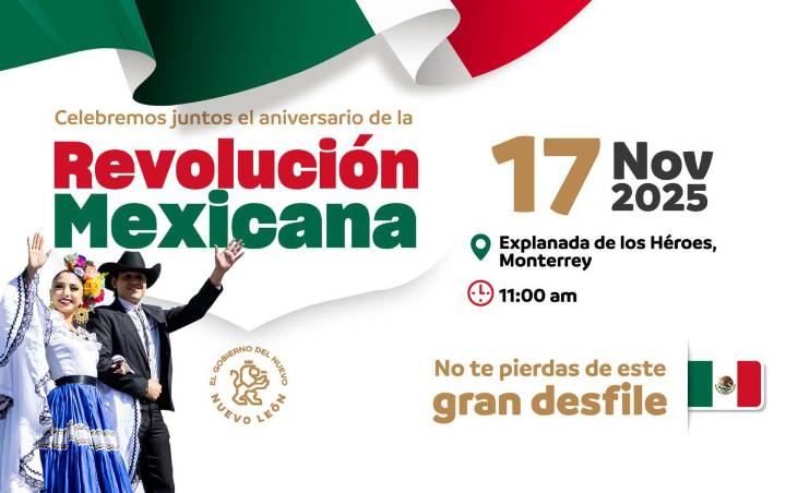 Gobierno estatal invita a desfile de la Revolución Mexicana