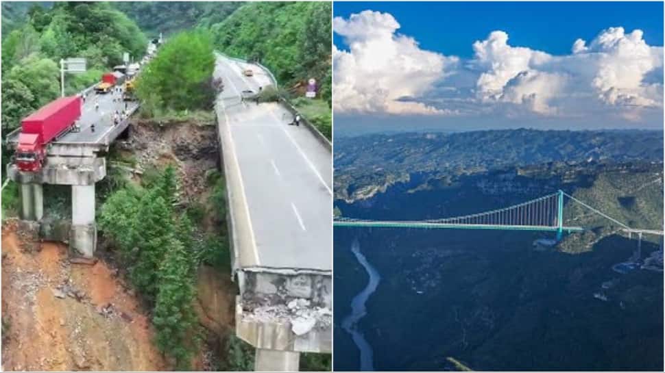 WATCH: China's Newly Opened Hongqi Bridge Collapses In Massive Landslide; Viral Video