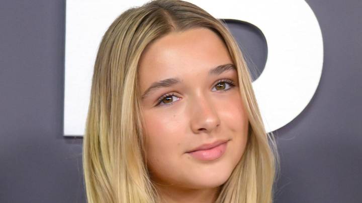 Harper Beckham is a party princess in balletic pink gown