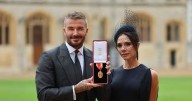 Sir David Beckham knighted at Windsor Castle for services to sport and charity