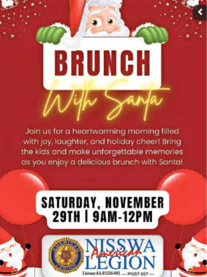 Have Brunch with Santa Nov. 29 in Nisswa