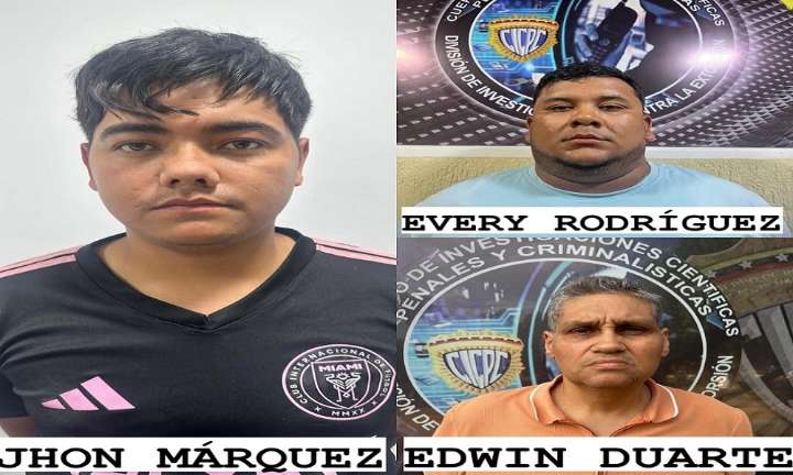 Tres sujetos fueron detenidos por extorsionar a más de 30 empresas en el estado Aragua (+Fotos)
