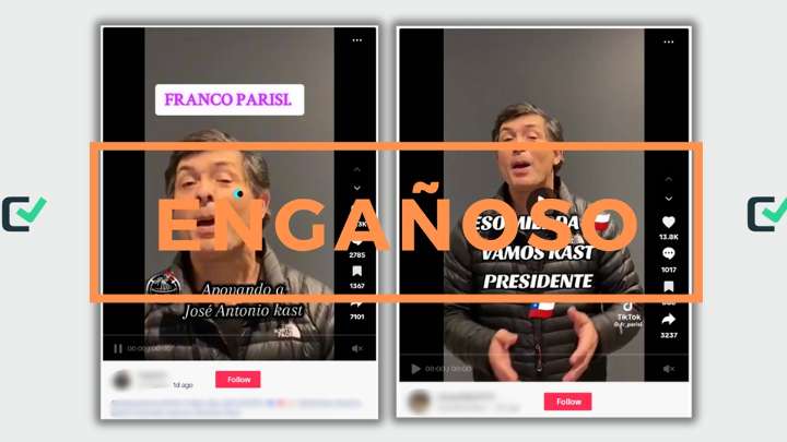 Engañoso: video en que Franco Parisi apoya a José Antonio Kast no es actual